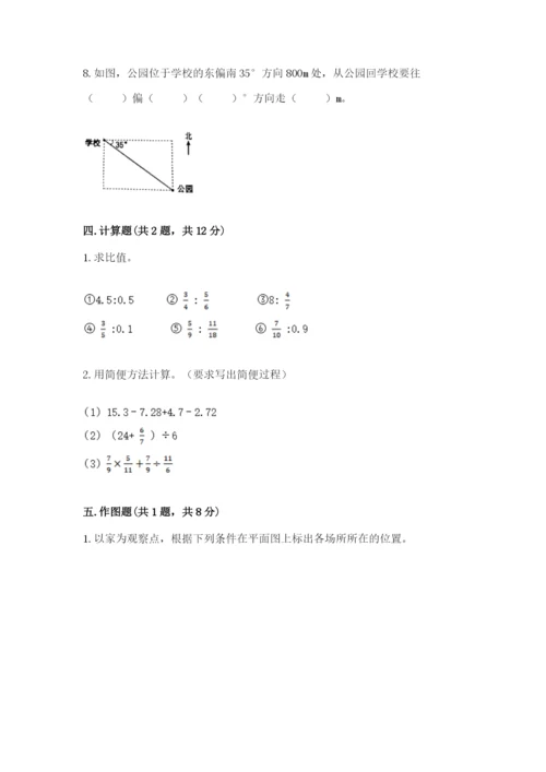 人教版小学六年级上册数学期末测试卷精品【黄金题型】.docx