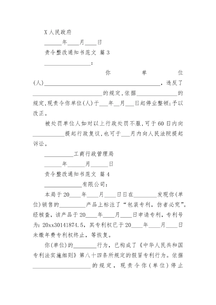 责令整改通知书范文.docx