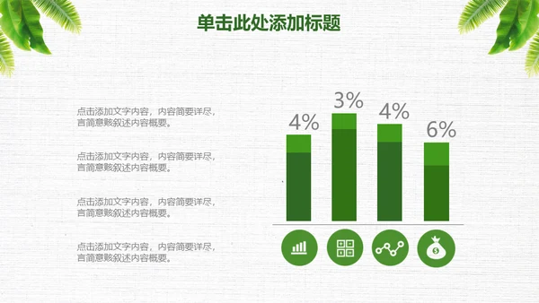 绿叶年度工作总结通用PPT模板