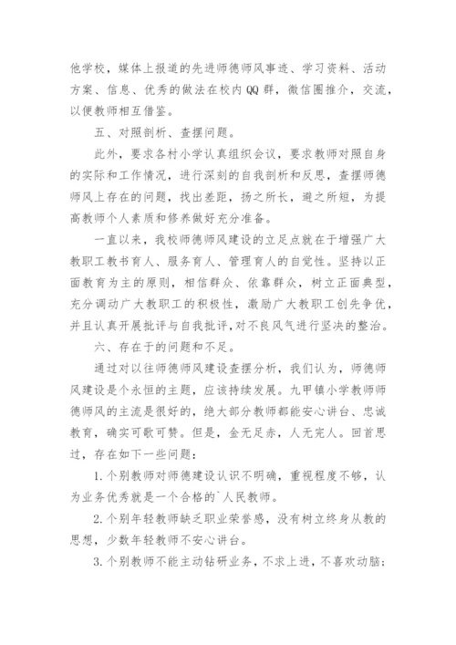 师德师风自查自纠学校报告.docx