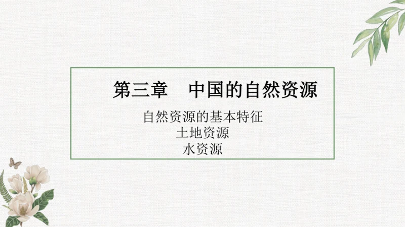 八上：中国的自然资源（一轮复习课件12张）（人教版）