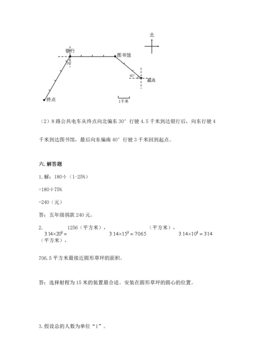 2022六年级上册数学《期末测试卷》附答案【综合卷】.docx