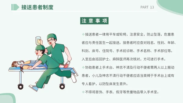 医疗医院学校医生护士插画风手术安全核查制度培训课模板护理安全管理