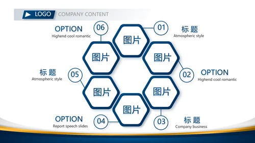 蓝色公司简介企业宣传工作总结PPT