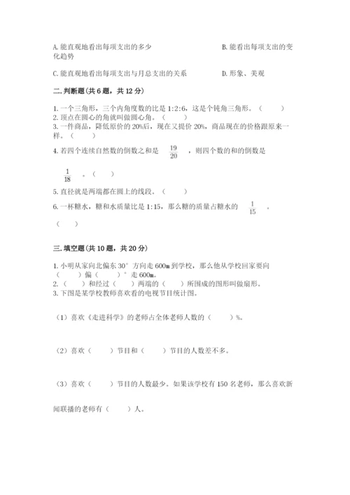 2022六年级上册数学期末考试试卷及参考答案（综合题）.docx