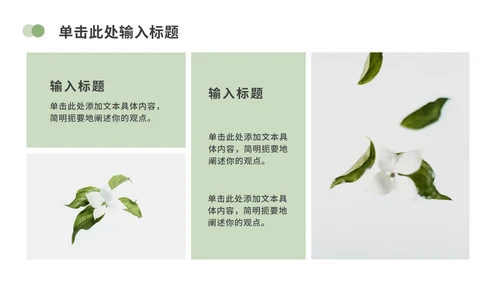 清新白底简约几何形状实景实践学习汇报ppt模板