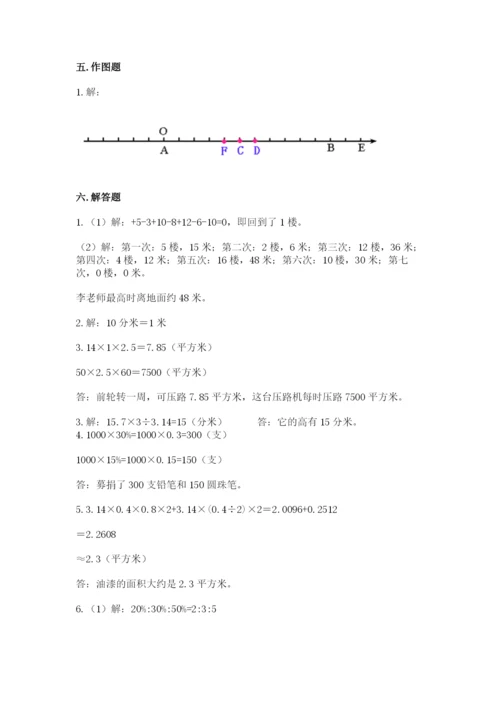 冀教版小学六年级下册数学期末综合素养测试卷重点.docx