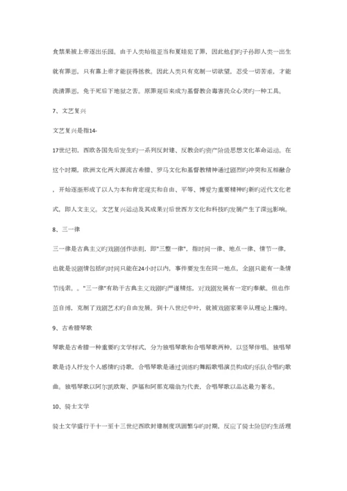 2023年外国文学专科练习题库及答案.docx