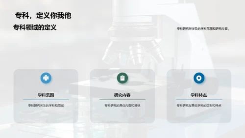 探索专科研究之路