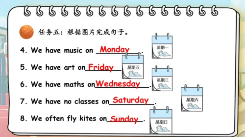 Unit 2 My week 复习课件（词组+句型+语音+语法+写作指导）