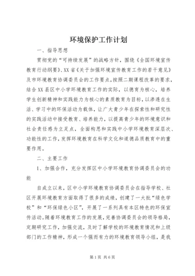 环境保护工作计划 (2).docx