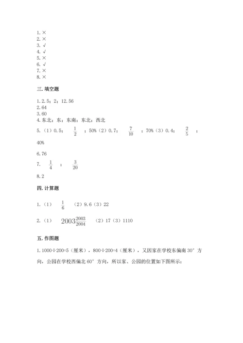 人教版六年级上册数学期末测试卷精品【能力提升】.docx