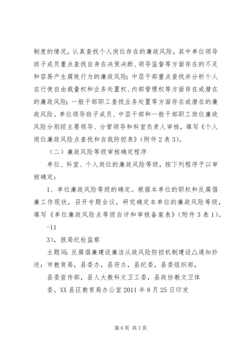 重点岗位廉政风险防控机制建设实施方案 (4).docx