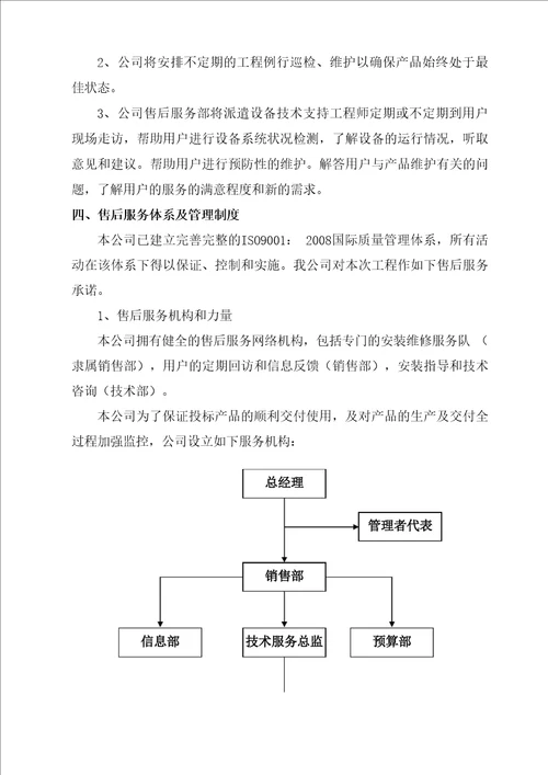 售后服务体系与保障措施方案