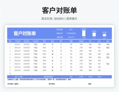 客户对账单