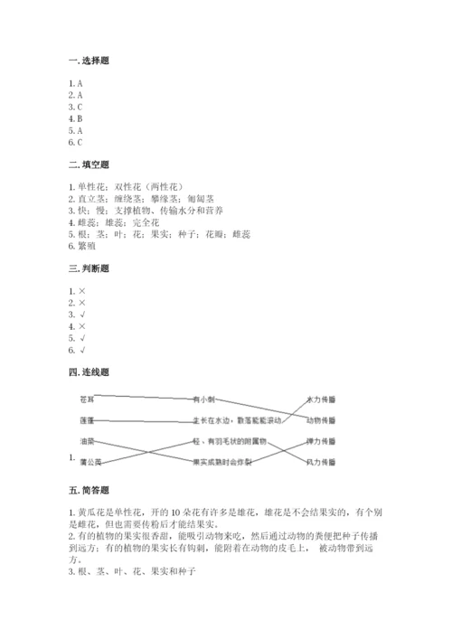 教科版科学四年级下册第一单元《植物的生长变化》测试卷【能力提升】.docx