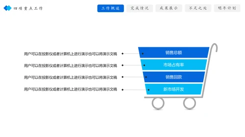 2019蓝色大气销售部年终总结暨新年计划PPT模板
