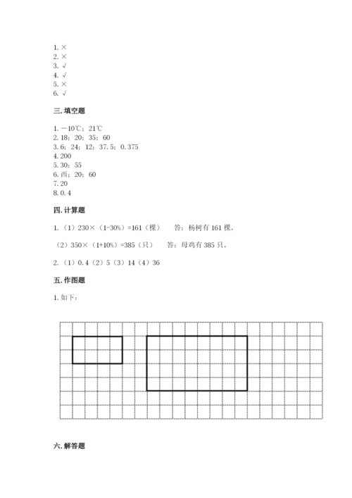 遂川县六年级下册数学期末测试卷及答案一套.docx