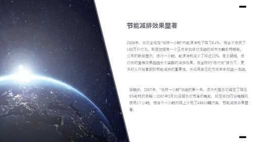 保护地球1小时全球视野通用PPT模板
