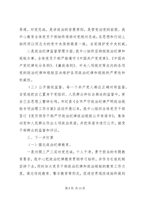 党的政治纪律执行情况自查报告.docx