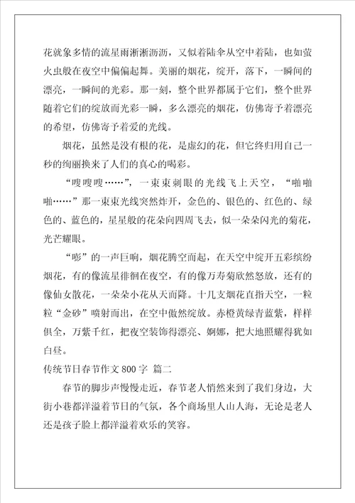 传统节日之春节作文精彩6篇
