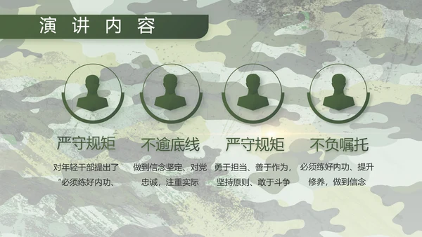 迷彩风退伍老兵拥军计划动态PPT模板