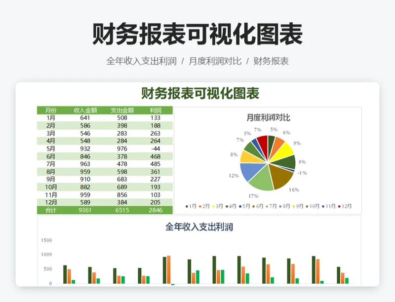 财务报表可视化图表