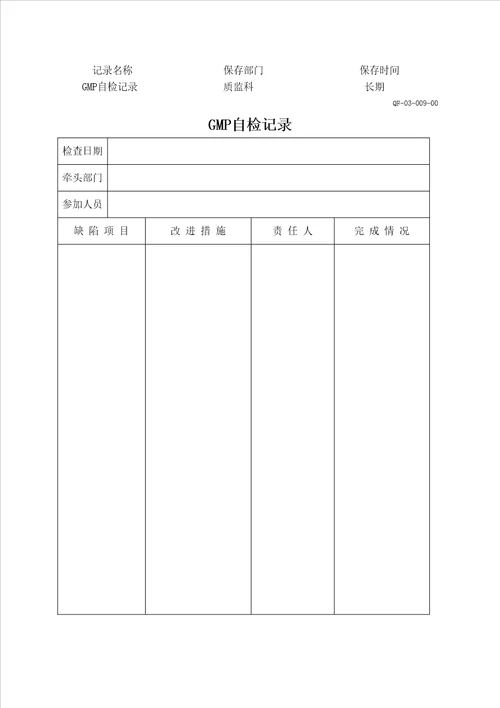 GMP自检管理规定