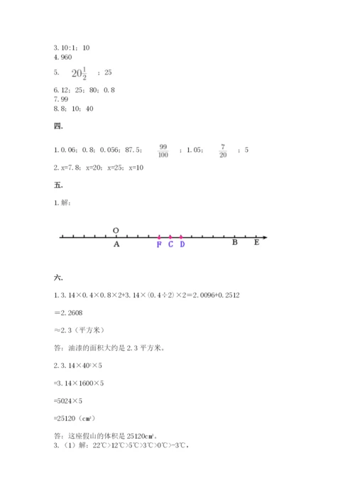 苏教版六年级数学小升初试卷及完整答案（有一套）.docx