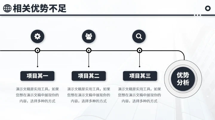 黑白色工作总结述职报告PPT模板