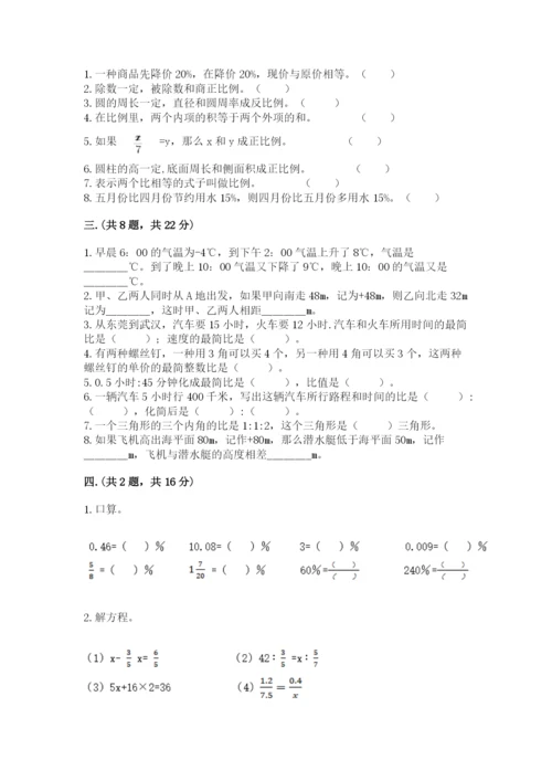 四川省【小升初】2023年小升初数学试卷及参考答案（精练）.docx