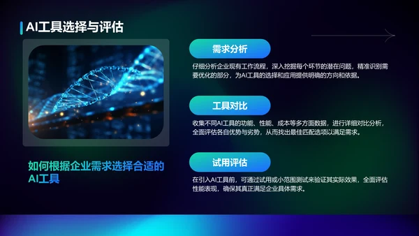 蓝色渐变风企业内训：AI工具在办公中的应用PPT模板