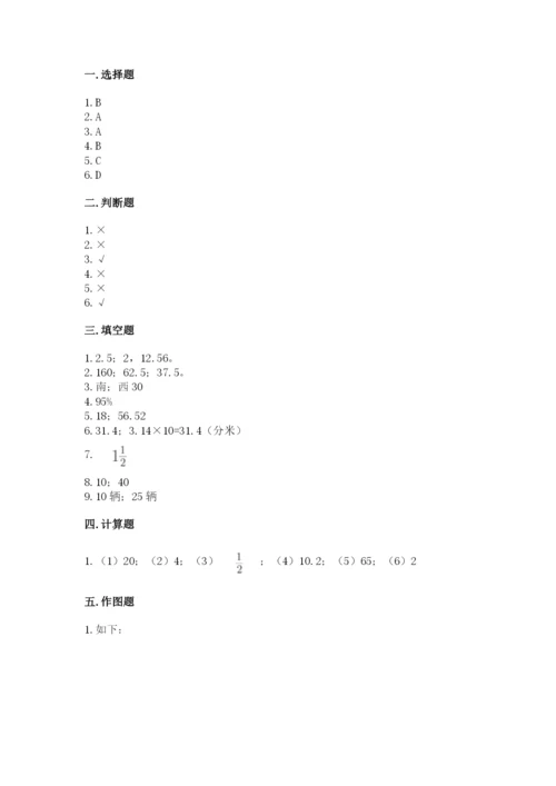 人教版六年级上册数学期末测试卷（名师推荐）word版.docx