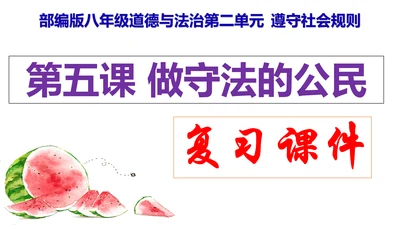 第五课做守法的公民（复习课件）2022-2023学年八年级道德与法治上册（35张PPT）