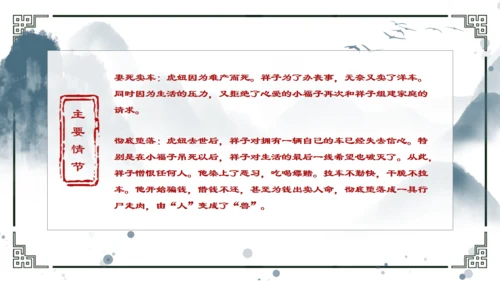 骆驼祥子重要知识点讲解通用PPT模板
