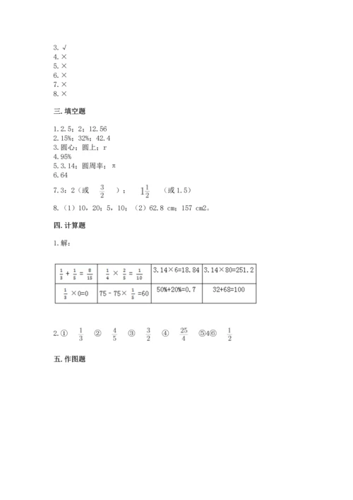 小学六年级上册数学期末测试卷带答案（精练）.docx