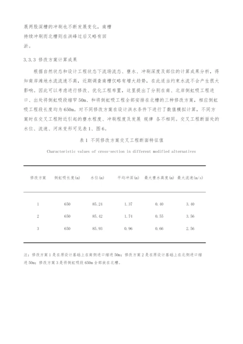 倒虹吸工程河段洪水与河床变形的数值模拟.docx