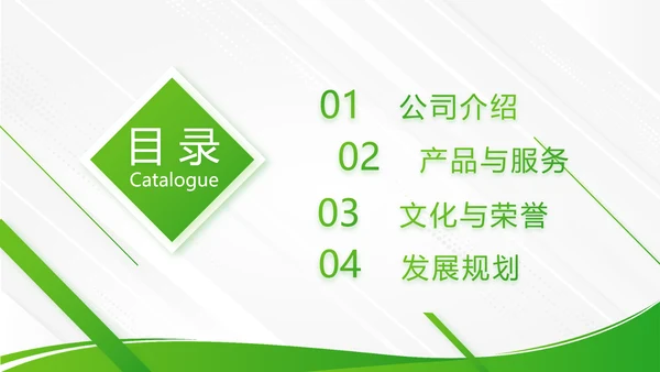 绿色大气企业公司宣传简介动态PPT模板