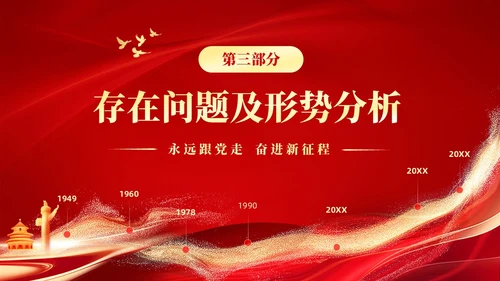 红色大气党建年终总结工作汇报工作计划PPT工作总结年终总结