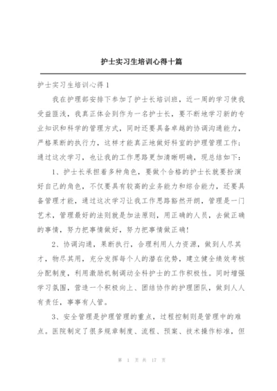 护士实习生培训心得十篇.docx