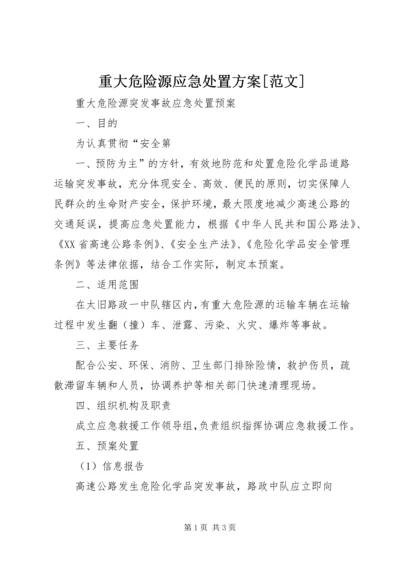 重大危险源应急处置方案[范文] (3).docx