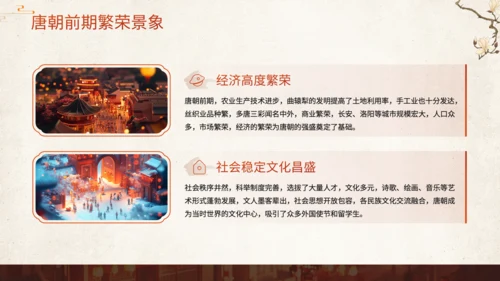 橙色中国风历史课件安史之乱与唐朝衰落PPT