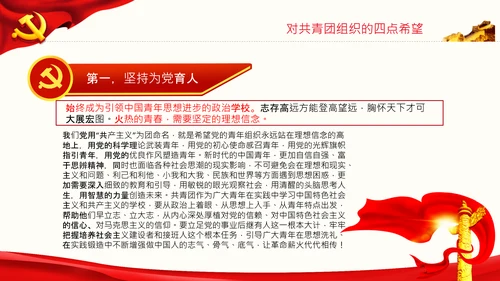 在庆祝共青团成立100周年大会上的讲话PPT