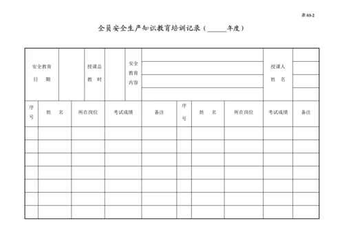 编号03 安全培训教育台账.docx