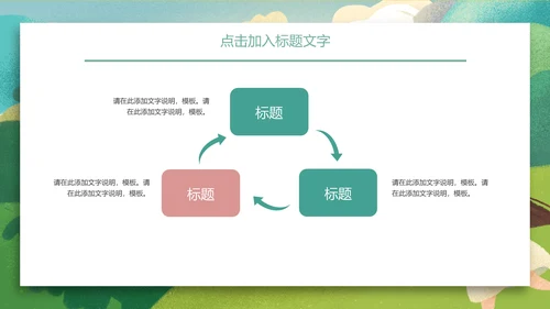 小船出游泛舟湖上春游春天通用PPT模板