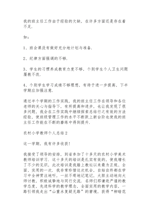 农村小学教师个人总结5篇.docx