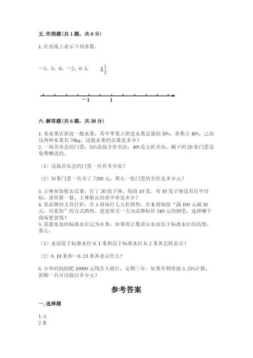 吴县市六年级下册数学期末测试卷有精品答案.docx