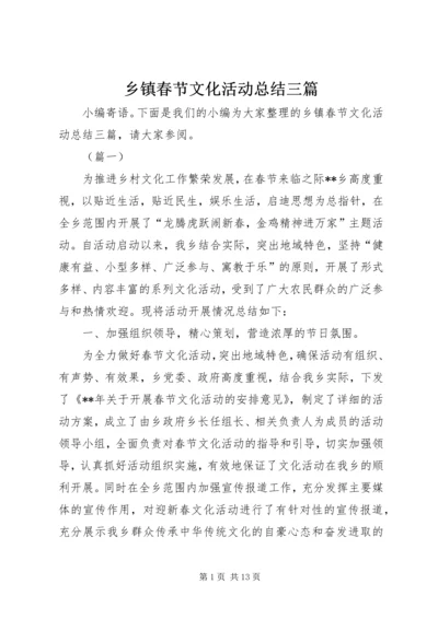 乡镇春节文化活动总结三篇.docx