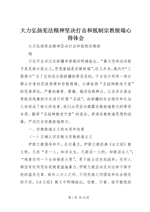 大力弘扬宪法精神坚决打击和抵制宗教极端心得体会 (2).docx