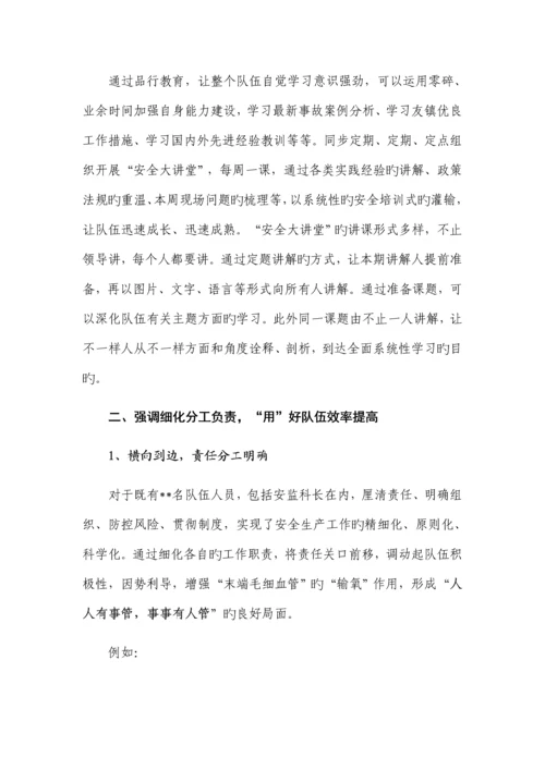 乡镇安监队伍建设交流材料.docx